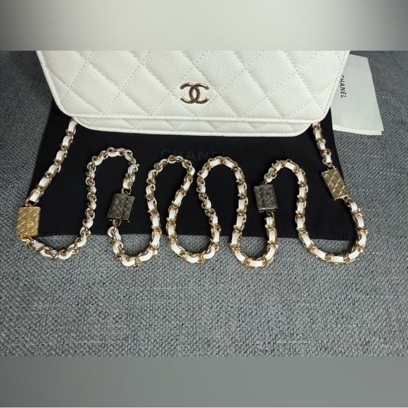 CHANEL CC charms classic wallet on chain caviar leather - Picture 5 of 14